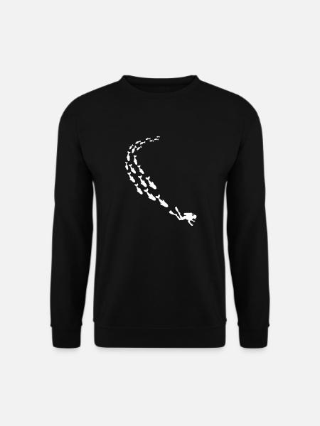 Shark Diver Gift Idea - Unisex Sweatshirt - black