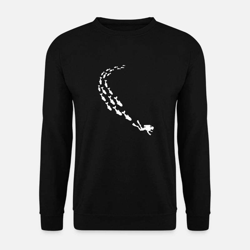 Hai Taucher Geschenkidee - Unisex Pullover - Schwarz