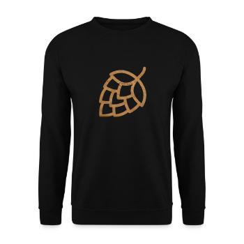 Hopfen - Unisex Pullover - Schwarz - Vorne - Alina (178cm) & Michal (187cm)