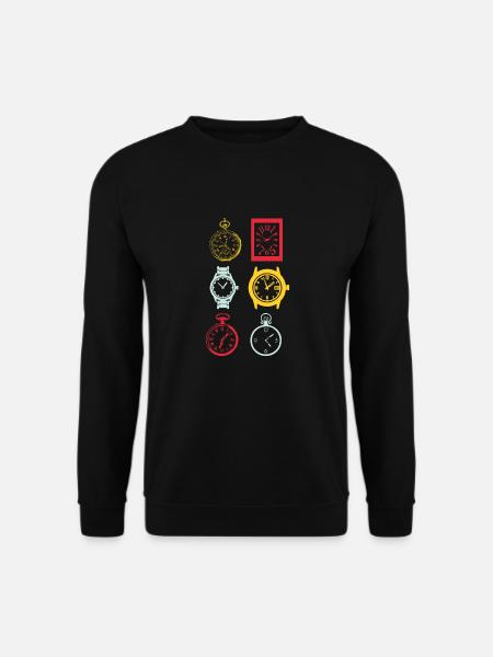 Uhren - Unisex Pullover - Schwarz