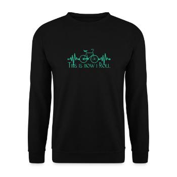 Fahrrad - Unisex Pullover - Schwarz - Vorne - Alina (178cm) & Michal (187cm)