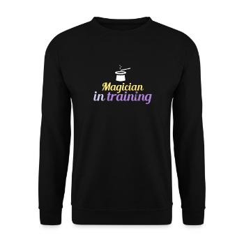 Magician in a training shirt - Unisex Sweatshirt - black - Front - Alina (178cm) & Michal (187cm)