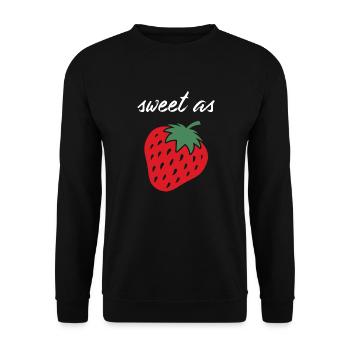 Fraise - Sweat-shirt Unisexe - noir - Devant - Alina (178cm) & Michal (187cm)