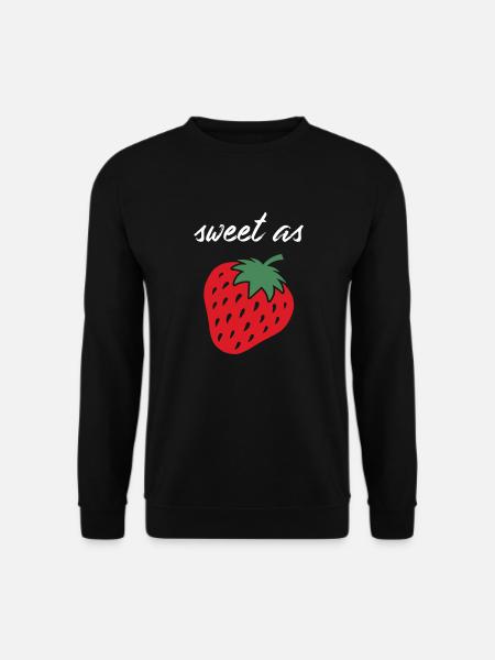 Erdbeere - Unisex Pullover - Schwarz