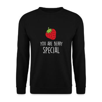 Fraises - Sweat-shirt Unisexe - noir - Devant - Alina (178cm) & Michal (187cm)
