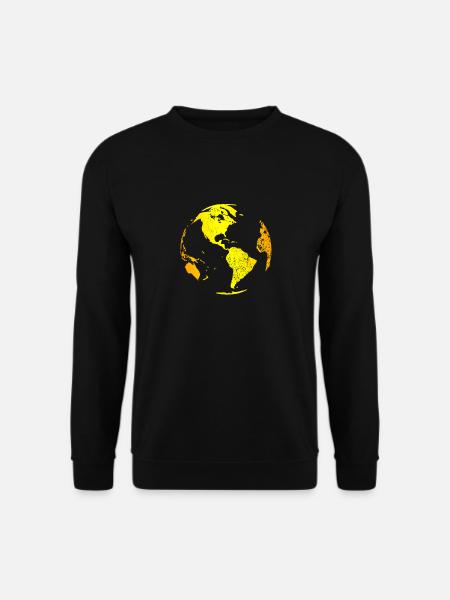 Globus Weltkarte - Unisex Pullover - Schwarz