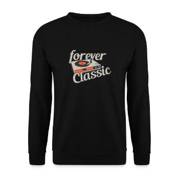 Phonographe Classic - Sweat-shirt Unisexe - noir - Devant - Alina (178cm) & Michal (187cm)