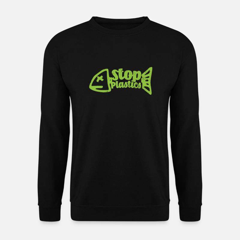 Stop Plastic - Unisex Sweatshirt - black