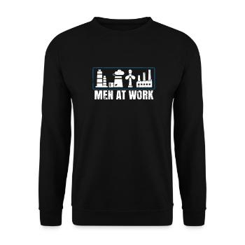 Power plant employee - Unisex Sweatshirt - black - Front - Alina (178cm) & Michal (187cm)