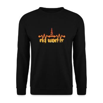 Oil rig worker gift idea - Unisex Sweatshirt - black - Front - Alina (178cm) & Michal (187cm)