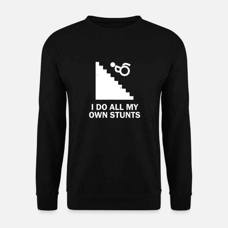 Lustiges Rollstuhl Shirt - Unisex Pullover - Schwarz