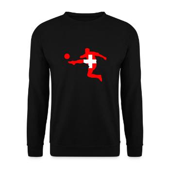 Schweizer Fußball - Unisex Pullover - Schwarz - Vorne - Alina (178cm) & Michal (187cm)