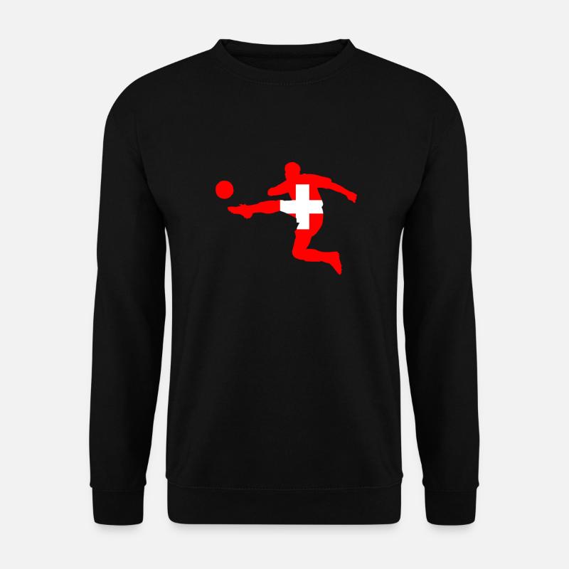 Schweizer Fußball - Unisex Pullover - Schwarz