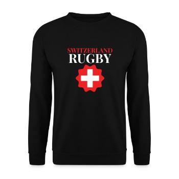 Maillot de rugby suisse - Sweat-shirt Unisexe - noir - Devant - Alina (178cm) & Michal (187cm)