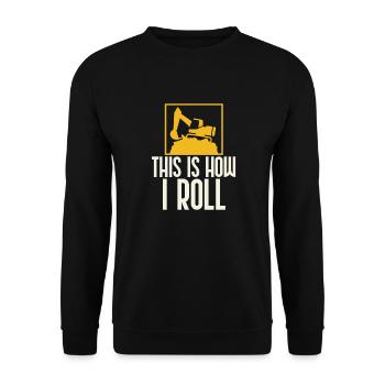 T-shirt et idée cadeau pour excavatrice - Sweat-shirt Unisexe - noir - Devant - Alina (178cm) & Michal (187cm)