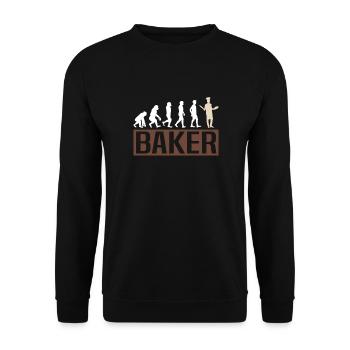 baker - Unisex Sweatshirt - black - Front - Alina (178cm) & Michal (187cm)
