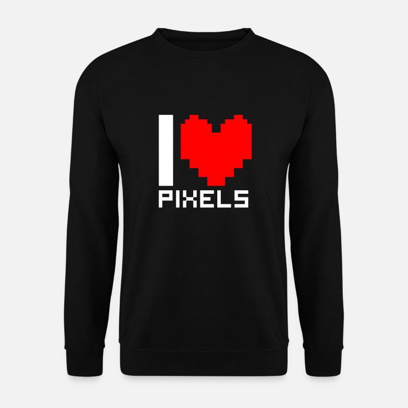 I love pixels - Unisex Sweatshirt - black