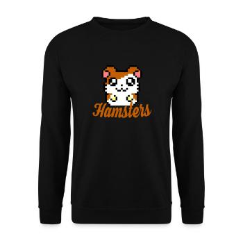 Hamster - Unisex Pullover - Schwarz - Vorne - Alina (178cm) & Michal (187cm)
