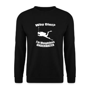 Diving Shirt & Gift Idea Diver - Unisex Sweatshirt - black - Front - Alina (178cm) & Michal (187cm)