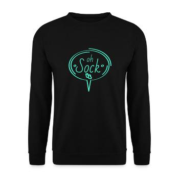 socks - Unisex Sweatshirt - black - Front - Alina (178cm) & Michal (187cm)