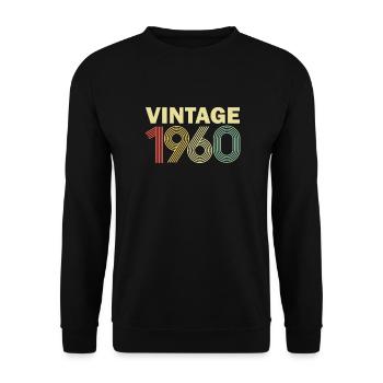 T-shirt vintage & cadeau d'anniversaire des années 1960 - Sweat-shirt Unisexe - noir - Devant - Alina (178cm) & Michal (187cm)