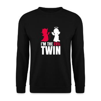 Cadeau jumeaux - Sweat-shirt Unisexe - noir - Devant - Alina (178cm) & Michal (187cm)