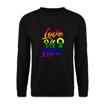 Lesbianism - Unisex Sweatshirt - black - Front - Alina (178cm) & Michal (187cm)
