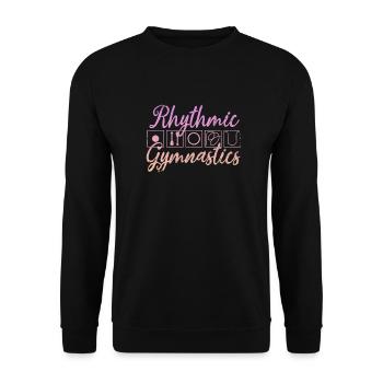 Rhythmische Sportgymnastik Geschenk - Unisex Pullover - Schwarz - Vorne - Alina (178cm) & Michal (187cm)