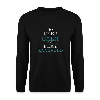 Kanupolo Spruch - Unisex Pullover - Schwarz - Vorne - Alina (178cm) & Michal (187cm)