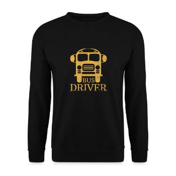 Busfahrer - Unisex Pullover - Schwarz - Vorne - Alina (178cm) & Michal (187cm)