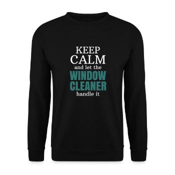 Fensterputzer Geschenk Beruf - Unisex Pullover - Schwarz - Vorne - Alina (178cm) & Michal (187cm)
