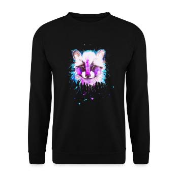 raton laveur - Sweat-shirt Unisexe - noir - Devant - Alina (178cm) & Michal (187cm)