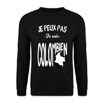 Je peux pas je suis Colombien - Sweat-shirt Unisexe - noir - Devant - Alina (178cm) & Michal (187cm)