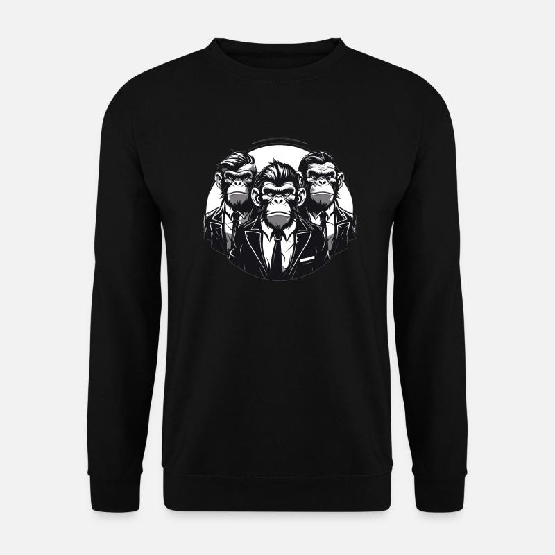 The Three Monkeys in Suits - Unisex Sweatshirt - black