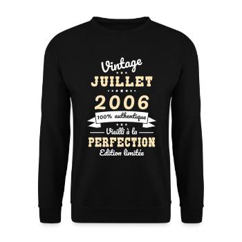 18th Birthday - Vintage - July 2006 - Unisex Sweatshirt - black - Front - Alina (178cm) & Michal (187cm)