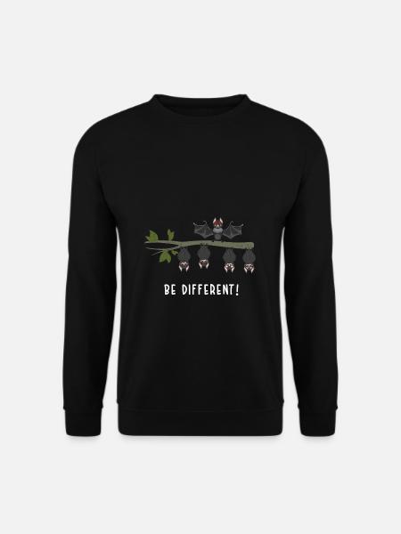 Be Different - Fledermaus Vampir Lustiger Spruch - Unisex Pullover - Schwarz
