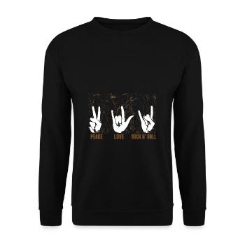 Rock & Heavy Metal Music Gift - Unisex Sweatshirt - black - Front - Alina (178cm) & Michal (187cm)