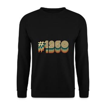 62 Anniversaire Millésime 1960 - Sweat-shirt Unisexe - noir - Devant - Alina (178cm) & Michal (187cm)