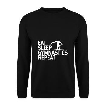 Turnen Gymnsatik Turnsport Trainer Sportverein Tur - Unisex Pullover - Schwarz - Vorne - Alina (178cm) & Michal (187cm)