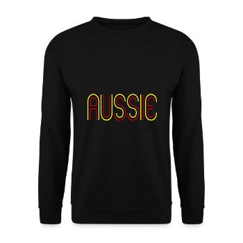 Aussie Aboriginal Flag - Unisex Sweatshirt - black - Front - Alina (178cm) & Michal (187cm)