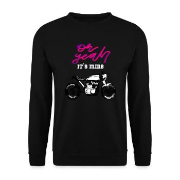 Motorrad Cafe Racer Design - Unisex Pullover - Schwarz - Vorne - Alina (178cm) & Michal (187cm)