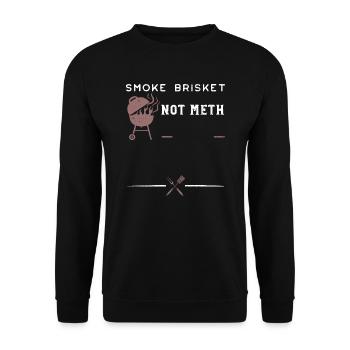 Poitrine de fumée pas de méthamphétamine - BBQ - Sweat-shirt Unisexe - noir - Devant - Alina (178cm) & Michal (187cm)