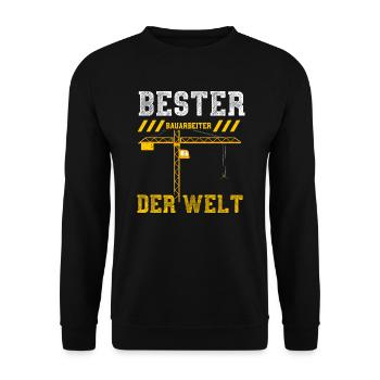 Bester Bauarbeiter Der Welt - Unisex Pullover - Schwarz - Vorne - Alina (178cm) & Michal (187cm)