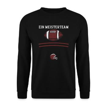 Ein Meisterteam - Football - Unisex Pullover - Schwarz - Vorne - Alina (178cm) & Michal (187cm)