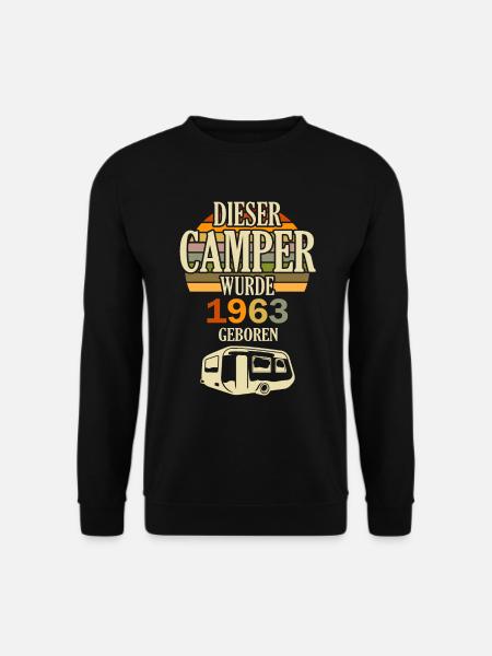 Dieser Camper ist 1963 geboren Camper Sprüche - Unisex Pullover - Schwarz