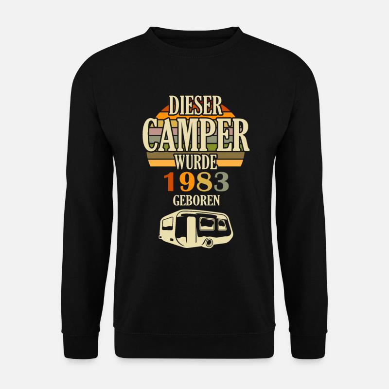 Dieser Camper ist 1983 geboren Camper Sprüche - Unisex Pullover - Schwarz