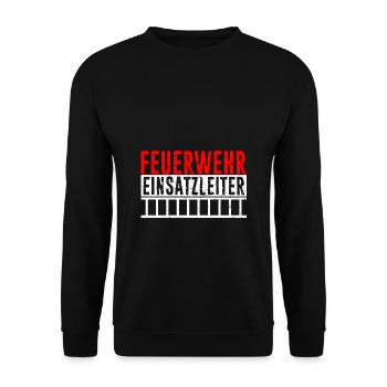 Feuerwehrmann Feuerwehr Einsatzleiter - Feuerwehr - Unisex Pullover - Schwarz - Vorne - Alina (178cm) & Michal (187cm)