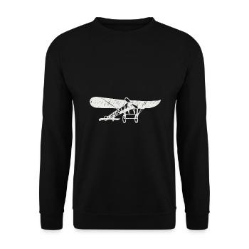 Airplane - Unisex Pullover - Schwarz - Vorne - Alina (178cm) & Michal (187cm)