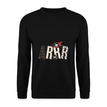 Déguisement pirate déguisement capitaine ARRR cadeau - Sweat-shirt Unisexe - noir - Devant - Alina (178cm) & Michal (187cm)