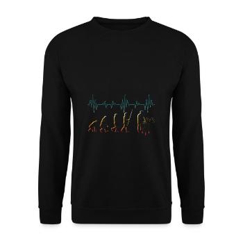 Evolution Imker Shirt - Geschenk Bienenzüchter Imk - Unisex Pullover - Schwarz - Vorne - Alina (178cm) & Michal (187cm)